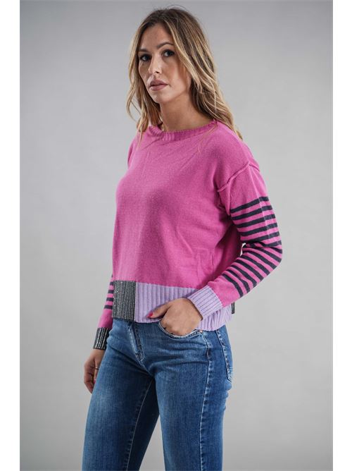 Maglia in misto lana brand unique | 24015FUXIA